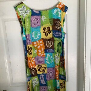 Carol Anderson Island Print Sheath Dress Size 8